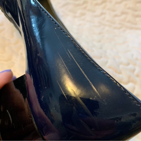 AK Anne Klein iFlex Navy + Gray Patent Pumps 👠 W7 - Picture 8 of 8